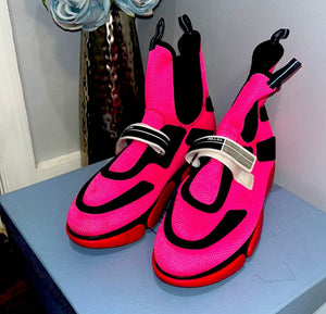 Prada Neon Pink Sneakers