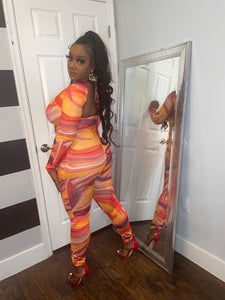 Orange Fusion Jumpsuit