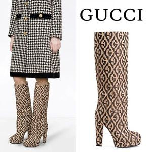 Gucci G Rhombus Platform Boots